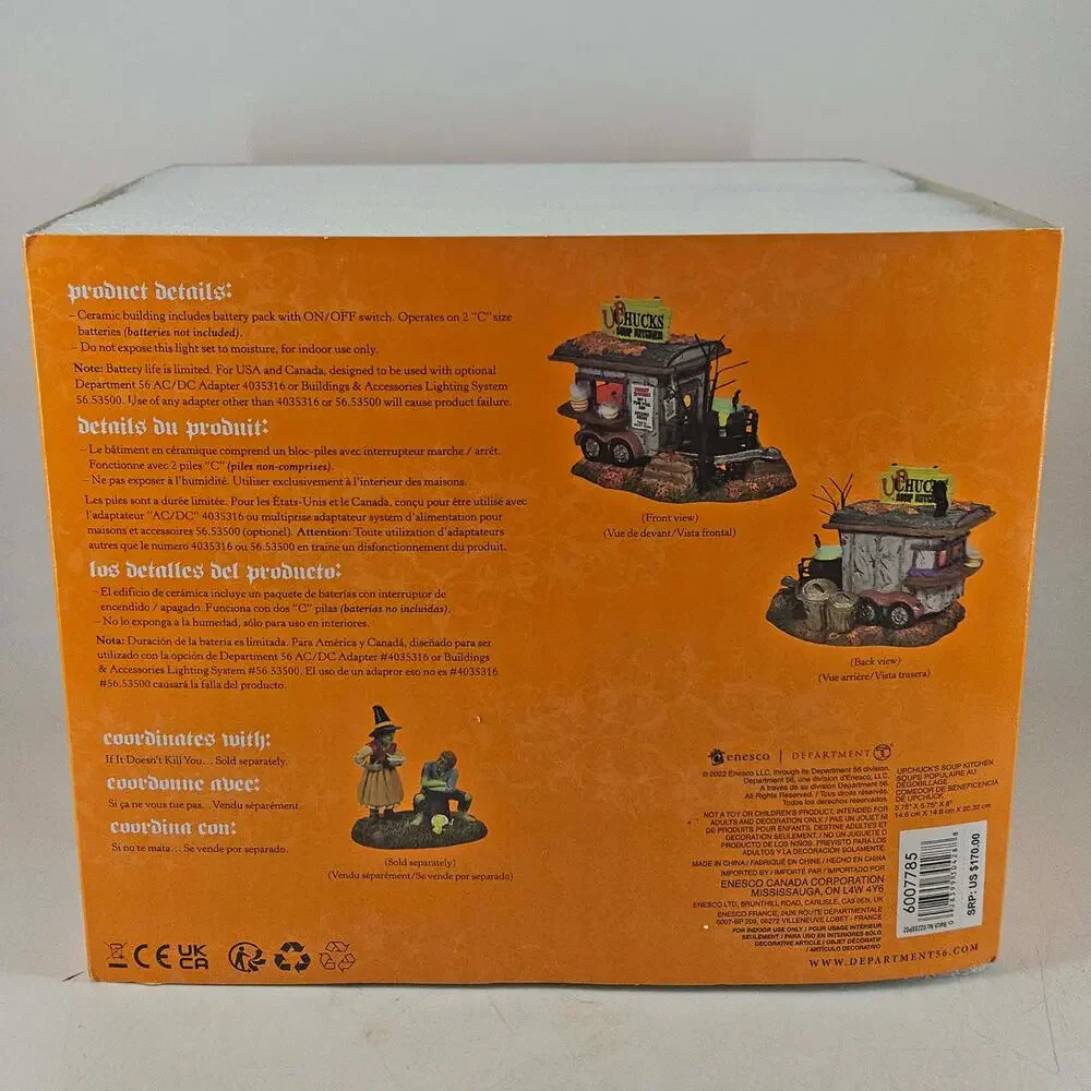 Department 56 Halloween Upchuck's Soup Kitchen Haunted Wheels Food Trucks